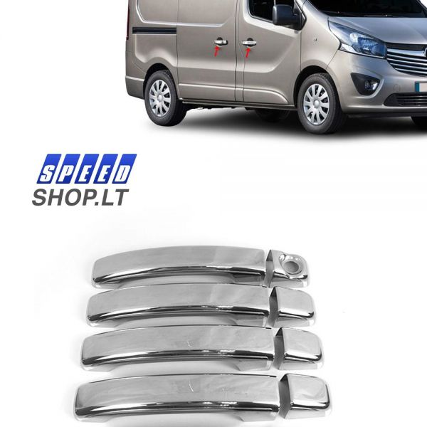 Opel Vivaro chromuotos durų rankenėlės